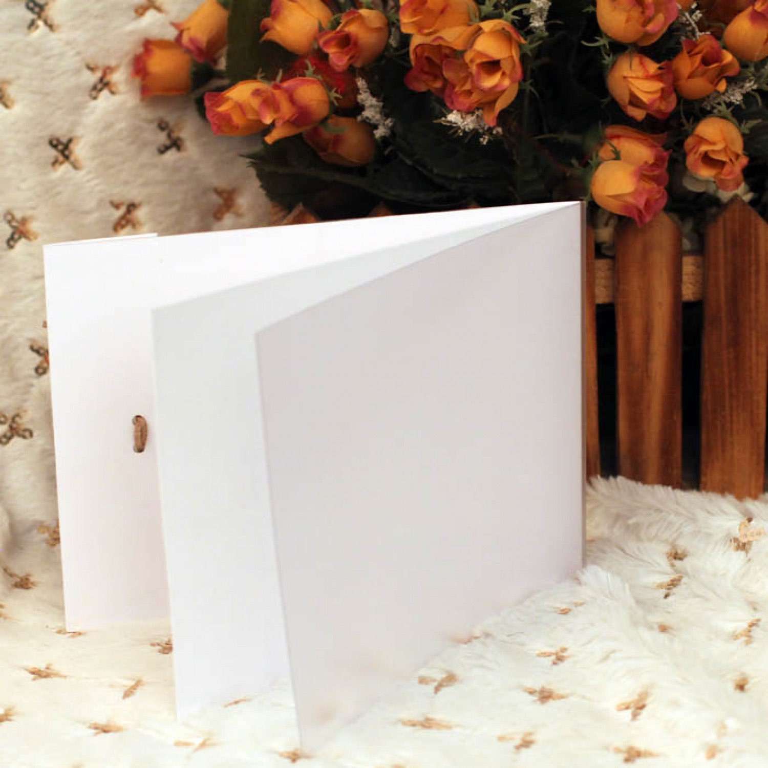 Half Fold Invitation Card with Clear Cover Greeting Card Customized